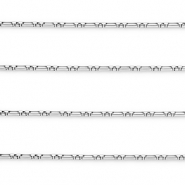 Zubeh&ouml;r aus Stainless Steel - Rostfreiem Stahl Gliederkette Rectangle Silver