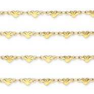 Zubeh&ouml;r aus Stainless Steel - Rostfreiem Stahl Gliederkette Heart Gold