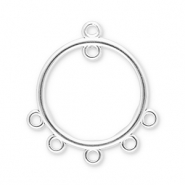 Zubeh&ouml;r aus Stainless Steel - Rostfreiem Stahl Anh&auml;nger Round with 6 Loops Silver