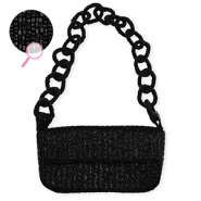 Handtasche mit Glasperlen Black