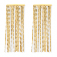 Stainless Steel - Rostfrei Stahl Ohrringe / Ohrstecker Gold