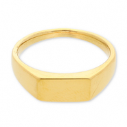 Stainless Steel - Rostfrei Stahl Ringe with Rectangle Gold