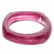 Armb&auml;nder Bangle aus Resin Aubergine purple-white