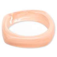Armb&auml;nder Bangle aus Resin Light pink-white