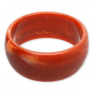 Armb&auml;nder Bangle aus Resin Rust red-white