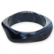 Armb&auml;nder Bangle aus Resin Dark blue-white