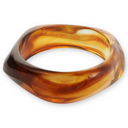 Armb&auml;nder Bangle aus Resin Transparent amber brown