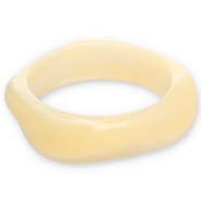 Armb&auml;nder Bangle aus Resin Vanilla yellow-white