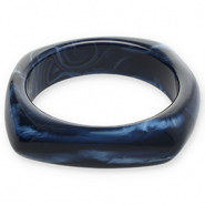 Armb&auml;nder Bangle aus Resin Dark blue-white