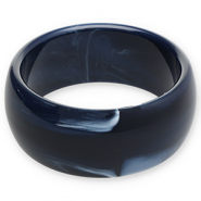 Armb&auml;nder Bangle aus Resin Dark blue-white