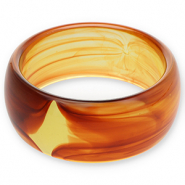 Armb&auml;nder Bangle aus Resin Transparent amber brown