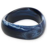 Armb&auml;nder Bangle aus Resin Dark blue-white