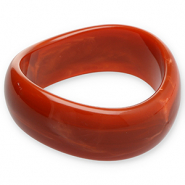 Armb&auml;nder Bangle aus Resin Rust red-white