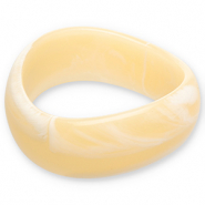 Armb&auml;nder Bangle aus Resin Vanilla yellow-white