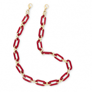 Musthave Segeltau-Handykette aus Acryl Bordeaux-gold