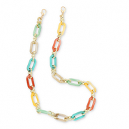 Musthave Segeltau-Handykette aus Acryl Multicolour-gold