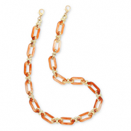 Musthave Segeltau-Handykette aus Acryl Orange-gold