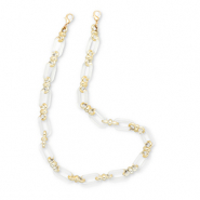 Musthave Segeltau-Handykette aus Acryl Transparent-gold