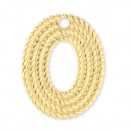 Anh&auml;nger aus Stainless Steel - Rostfreiem Stahl Oval Gold