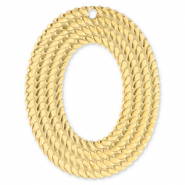 Anh&auml;nger aus Stainless Steel - Rostfreiem Stahl Oval Gold