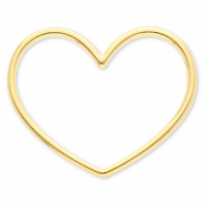 Zubeh&ouml;r aus Stainless Steel - Rostfreiem Stahl Zwischenst&uuml;ck Heart Gold