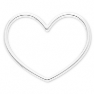 Zubeh&ouml;r aus Stainless Steel - Rostfreiem Stahl Zwischenst&uuml;ck Heart Silver