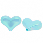 Perlen aus Acryl Heart Blue-AB coating