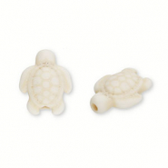 Keramik Perlen Turtle Ivory beige