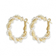 Musthave Ohrringe Beaded Twisted White-gold