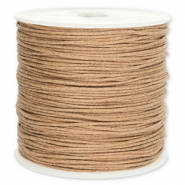 Kordel aus Wachs 1 mm Sand beige