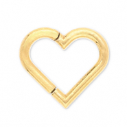 Stainless Steel - Rostfrei Stahl Ohrpiercing Clicker Heart Gold