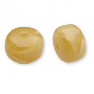 Perlen aus Acryl Disc Ochre yellow-white