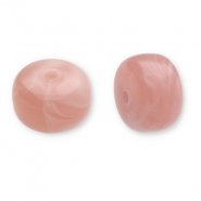 Perlen aus Acryl Disc Vintage pink-white