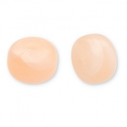 Perlen aus Acryl Disc Peach orange-white