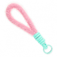 Musthave Segeltau-Handykette Pluche Pastel pink-turquoise