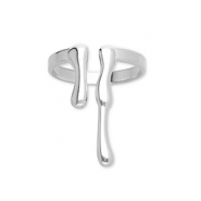 Stainless Steel - Rostfrei Stahl Ringe Drops Silver