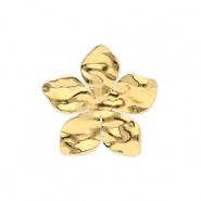 Stainless Steel - Rostfrei Stahl Ringe Flower Gold