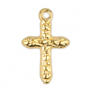 Anh&auml;nger aus Stainless Steel - Rostfreiem Stahl Cross Gold
