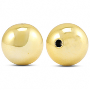 Perlen Metall Look Round 18 mm Gold metallic