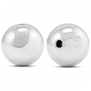 Perlen Metall Look Round 18 mm Silver metallic