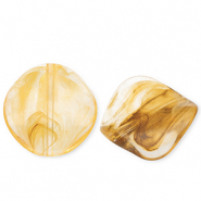 Perlen aus Acryl Organic Amber orange-white/brown