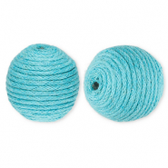 22 mm Perlen aus Acryl mit Wachskordel Blue