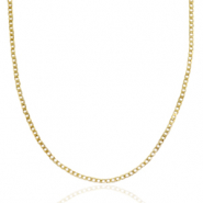 Stainless Steel - Rostfrei Stahl Gliederkette Gold