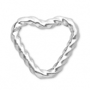 Zubeh&ouml;r aus Stainless Steel - Rostfreiem Stahl Zwischenst&uuml;ck Heart Silver
