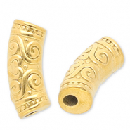 Perlen aus Stainless Steel - Rostfreiem Stahl Tube Gold