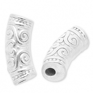 Perlen aus Stainless Steel - Rostfreiem Stahl Tube Silver