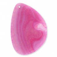 Anh&auml;nger Naturstein Achat Oval Multicolour pink-purple