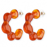 Musthave Resin Ohrringe&nbsp;/&nbsp;Ohrstecker Dark orange