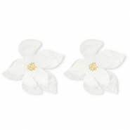 Musthave Resin Ohrringe&nbsp;/&nbsp;Ohrstecker  Flower White-gold