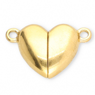 Zubeh&ouml;r aus Stainless Steel - Rostfreiem Stahl Magnetverschluss Heart Gold